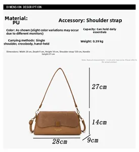 Detailed size chart for the French style patchwork crossbody bag showing 28cm width and specs
