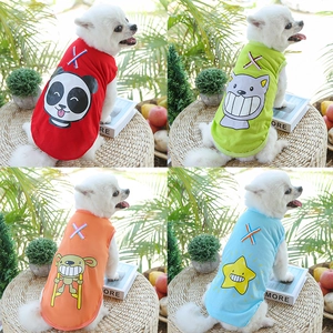 Gilets d'été en coton pour chiens avec motifs mignons pour petits animaux en quatre styles