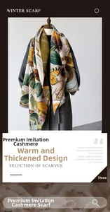 Detail of warm thickened butterfly pattern scarf with natural fringe edges for winter