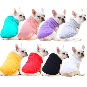 Cotton dog vest for French Bulldogs in eight vibrant colors for spring and summer