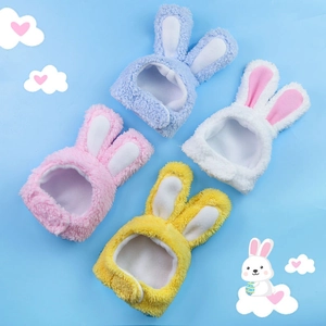 Cappello per Animali Domestici con Orecchie da Coniglio Peluche per Gatti e Cani Costume da Coniglietto per Piccoli Animali Festa di Pasqua