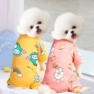 Pyjama Mignon Pour Animaux De Compagnie Polaire Douce Vêtements De Maison Pour Petits Chiens Chats Chiot Chaton Motif Lapin