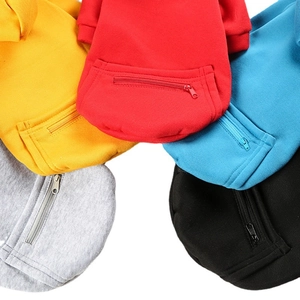 Colorful pet hoodies with zipper back pockets for medium large dogs and cats