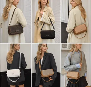 Collage of chic textured flap bags in various colors styled for daily wear