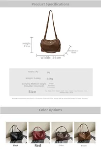 Spécifications de taille et options de couleur pour le sac cabas en cuir ciré à l'huile