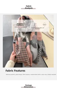 Gros plan sur un châle en cachemire imitation avec carreaux, franges et maille douce