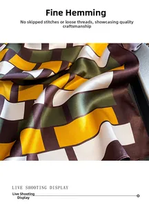 Detailed close-up showing precision stitching and geometric silk fabric texture