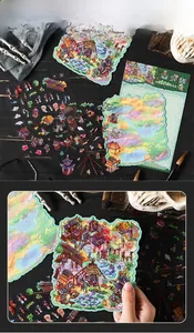 Detailed 3D Wang Liulang horror themed stickers with traditional Chinese art style