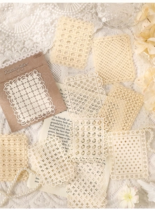 Detailed view of rococo style hollow lace paper for scrapbooking and gift decoration
