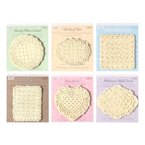 Lace hollow decorative paper pack with 6 vintage patterns for DIY scrapbooking and gifts
