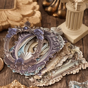 Autocollants décoratifs de style baroque rétro avec motifs floraux et cadres vintage