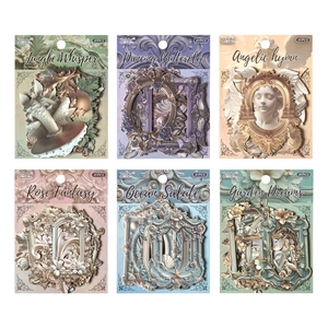 Set de stickers 3D baroques vintage pour journalisme avec 6 thèmes artistiques