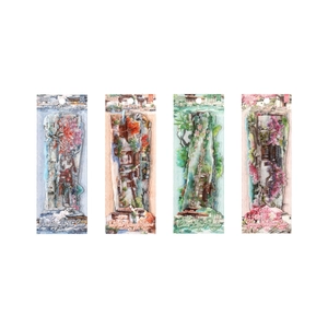 Waterproof Chinese aesthetic landscape PET stickers set for scrapbooking, 10 pieces pack