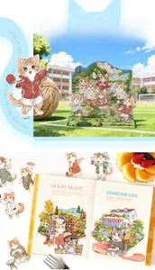 Creative cartoon cat stickers for planners and DIY crafts with various cute outfits