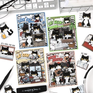 Autocollants De Chat De Bande Dessinée Drôles Étanches PET Décalcomanies Décoratives Pour Scrapbooking DIY Ordinateur Portable Étui De Téléphone
