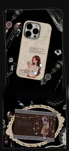 Close-up of holographic moonlight stickers with gold foil details for scrapbook DIY