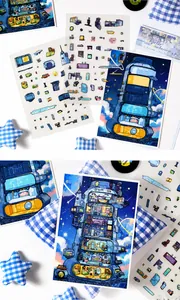 Detail der Galactic Anchorage 3D-Sticker mit Sci-Fi Raumstations DIY-Elementen
