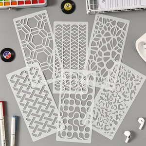Hollow Out Painting Stencils PET Plastic Drawing Templates For DIY Journaling School Art Project Geometric Floral Patterns