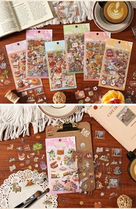 Detail of 4pcs minimalist ins style sticker packs for DIY journaling and scrapbooking