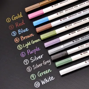 Metallic Marker Pens Multicolor Hard Head Paint Markers For DIY Photo Album Drawing Journaling Art Craft Stationery