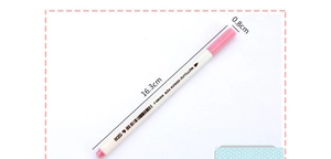 Detailed view of STA metallic pink brush pen with 16.3cm length and 0.8cm diameter
