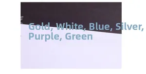 Vibrant metallic markers showing high coverage on black and white paper in six colors
