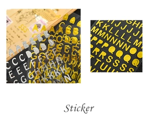 Detailed view of gold and silver metallic alphabet stickers for DIY craft decoration