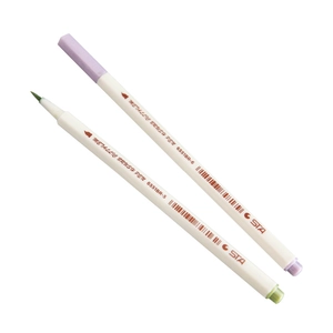 STA metallic soft tip brush pens in purple and green for DIY journals and scrapbooks