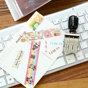 Tampon dateur vintage en bois DIY avec slogan Full of Energy pour scrapbooking créatif
