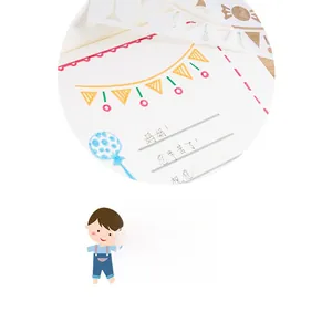Close-up of hollowed painting stencil featuring colorful bunting and Mother's Day text