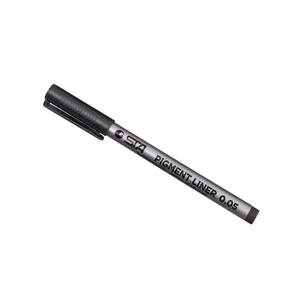 STA professional 0.05mm waterproof pigment liner pen with black ink for drawing