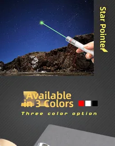 Multi-function laser pointer with green beam and three color options for presentations