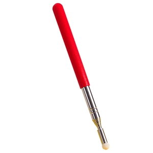 Retractable teacher pointer with red sponge handle and stainless steel telescopic rod
