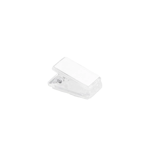 Clip de plástico transparente con superficie blanca para papelería DIY y documentos