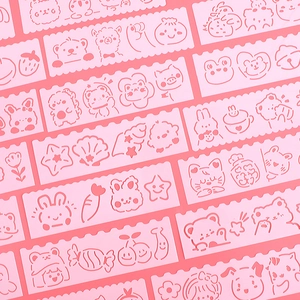 Cartoon Drawing Stencil Hollow Template PET Plastic Scrapbooking DIY Decorative Ruler For Kids Students Creative Painting Tool
