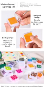 Detailed set of 24 multi-color washable ink pads for DIY children finger painting