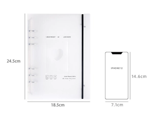 Raccoglitore per fotocard A5 satinato bianco a 6 anelli con tasca a cuore in copertina