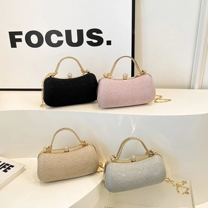 Pochettes de soirée élégantes à paillettes en noir, rose, or et argent avec fermoir strass