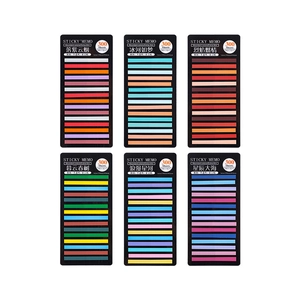 300 hojas de pestañas de índice PET semitransparentes extra finas en seis temas de colores