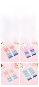 Morandi colored transparent index tabs set for book marking and document organizing