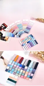 Detailed view of Morandi color translucent PET index tabs for stationery labeling