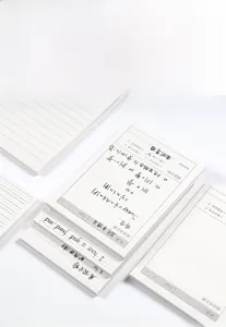 Macro view of structured sticky notes with ruled lines and error analysis fields