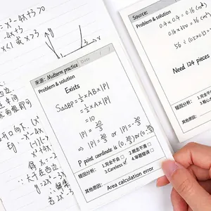 Structured study sticky notes for mistake correction with clear functional sections