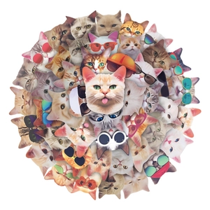 Cute Animal Expression Sticker Pack Kawaii Cat Panda Patterns Self Adhesive For Scrapbook DIY Journal Decoration