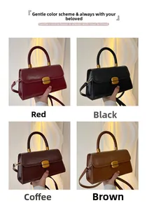 Colección de bolsos bandolera vintage de cuero encerado en rojo, negro, marrón y café