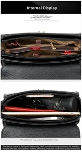 Detailansicht der Handtasche mit Innenraum-Aufteilung und praktischen Fächern für viel Platz