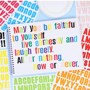 Kleurrijke alfabet- en cijferstickers set voor DIY scrapbooking en planner decoratie