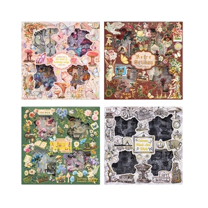 Set di 400 adesivi vintage in PET per scrapbooking con farfalle e temi retrò in confezioni