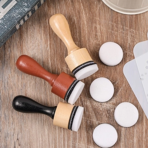 Wood Handle Sponge Ink Blending Tool For DIY Scrapbooking Card Making Crafts Round Square Inking Brushes With Replacement Sponges