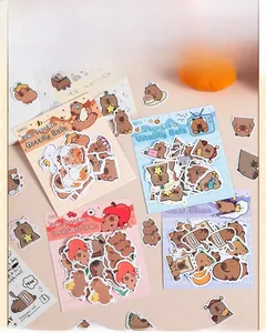 Detailed view of Capybara cartoon sticker sets featuring Greedy Bala and Vitality Bala themes